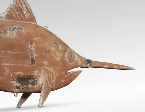 CARVED PINE FISH SHOP SIGN - ADDITIONAL PHOTO 2