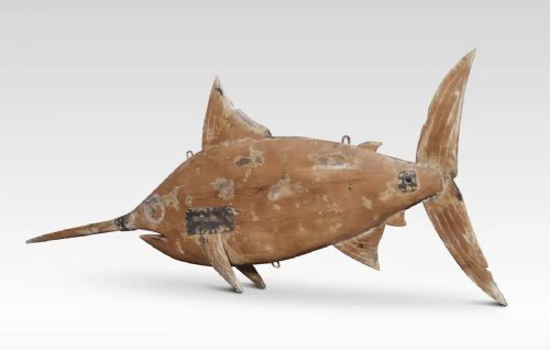CARVED PINE FISH SHOP SIGN - ADDITIONAL PHOTO 5