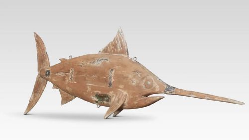 CARVED PINE FISH SHOP SIGN - ADDITIONAL PHOTO 6