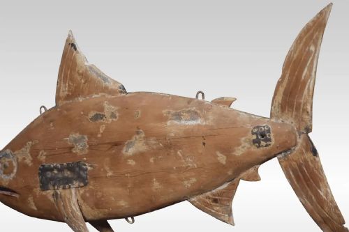 CARVED PINE FISH SHOP SIGN - ADDITIONAL PHOTO 7