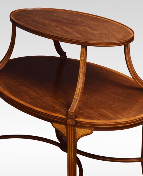 MAHOGANY AND SATINWOOD ETAGERE - ADDITIONAL PHOTO 2