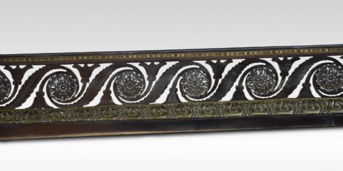 REGENCY STEEL AND BRASS FENDER IN THE MANNER OF GEORGE BULLOCK - ADDITIONAL PHOTO 3
