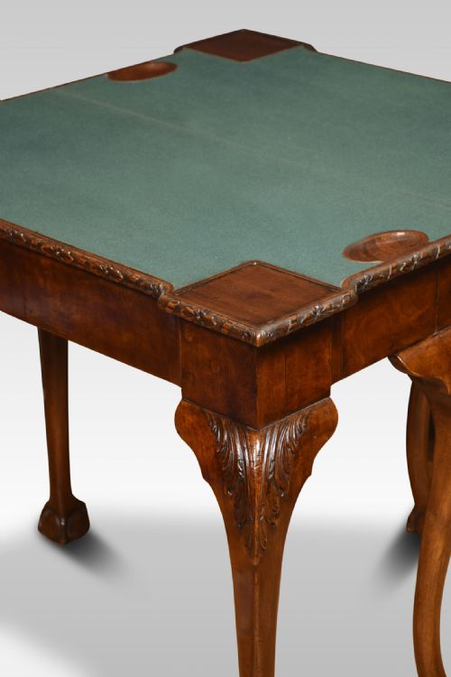 MAHOGANY TRIPLE TOP GAMES TABLE - ADDITIONAL PHOTO 3