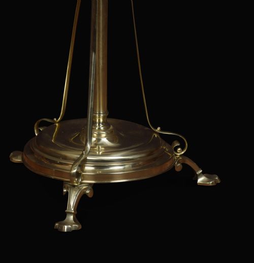 BRASS AND MARBLE ADJUSTABLE STANDARD LAMP - ADDITIONAL PHOTO 1