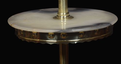 BRASS AND MARBLE ADJUSTABLE STANDARD LAMP - ADDITIONAL PHOTO 2
