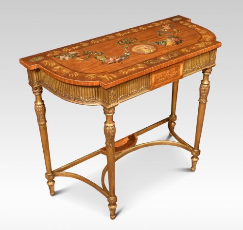CARVED GILTWOOD AND PAINTED CONSOLE TABLE - ADDITIONAL PHOTO 2