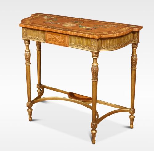 CARVED GILTWOOD AND PAINTED CONSOLE TABLE - ADDITIONAL PHOTO 7