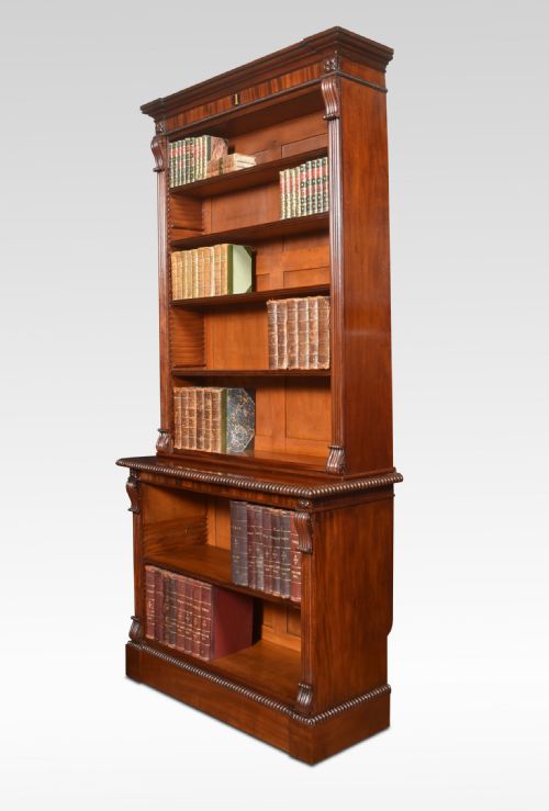 19TH CENTURY MAHOGANY OPEN BOOKCASE - ADDITIONAL PHOTO 2