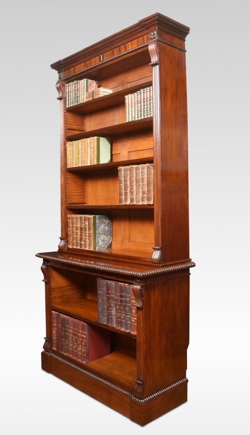 19TH CENTURY MAHOGANY OPEN BOOKCASE - ADDITIONAL PHOTO 7