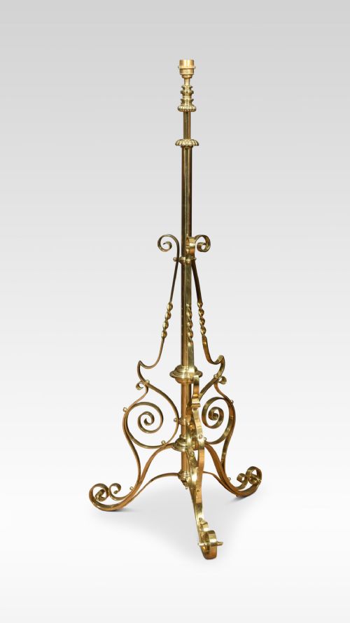 BRASS AJUSTABLE STANDARD LAMP - ADDITIONAL PHOTO 2