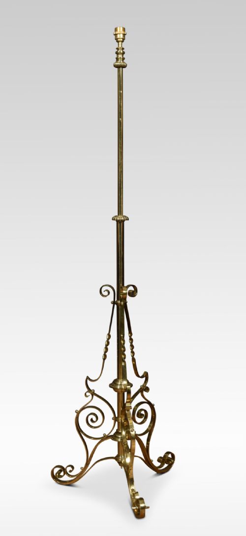 BRASS AJUSTABLE STANDARD LAMP - ADDITIONAL PHOTO 3
