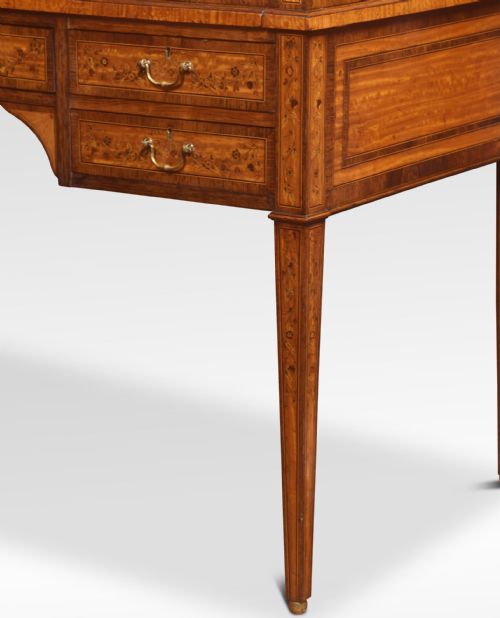 SHERATON REVIVAL SATINWOOD CYLINDER BUREAU - ADDITIONAL PHOTO 3