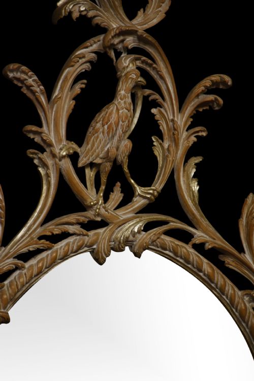 CARVED OVAL WALL MIRROR - ADDITIONAL PHOTO 5