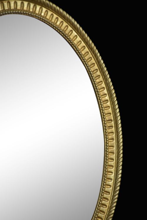 PAIR OF OVAL WALL MIRRORS - ADDITIONAL PHOTO 3