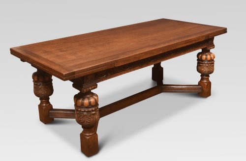 oak drawleaf refectory table - CATEGORY: ANTIQUE TABLES - DATED 1910