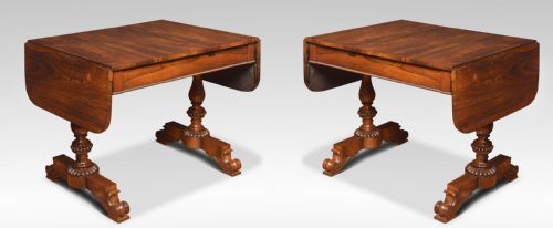 pair of william iv rosewood sofa tables - CATEGORY: ANTIQUE TABLES - DATED 19TH CENTURY