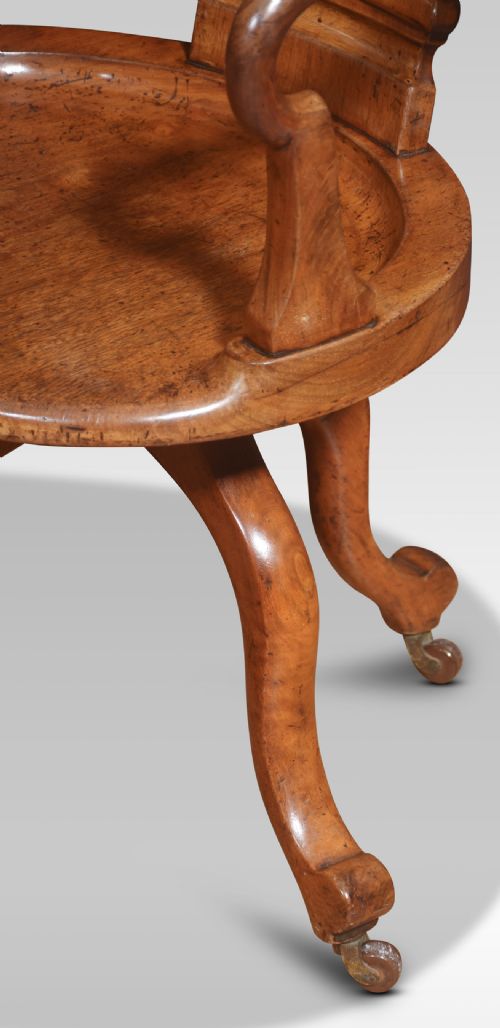 OAK OFFICE REVOLVING DESK CHAIR - ADDITIONAL PHOTO 6