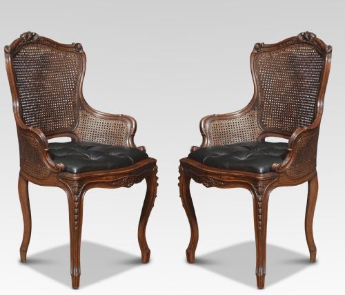 pair of louis xv style armchairs - CATEGORY: ANTIQUE CHAIRS - DATED 1900