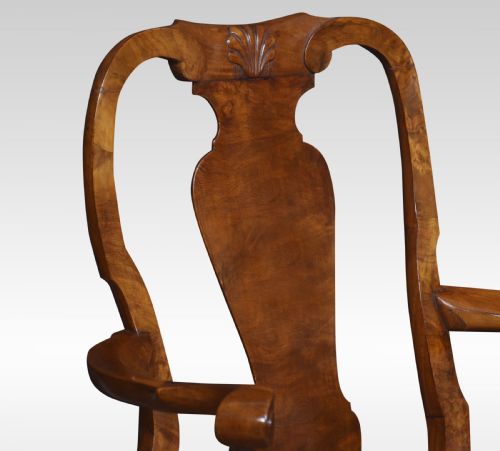 SET OF TEN WALNUT GEORGE II STYLE DINING CHAIRS - ADDITIONAL PHOTO 2