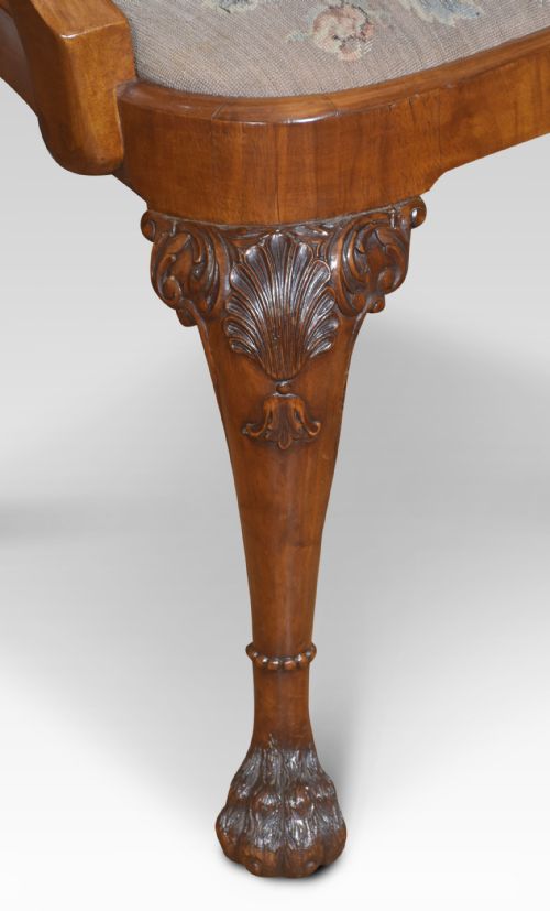 SET OF TEN WALNUT GEORGE II STYLE DINING CHAIRS - ADDITIONAL PHOTO 4