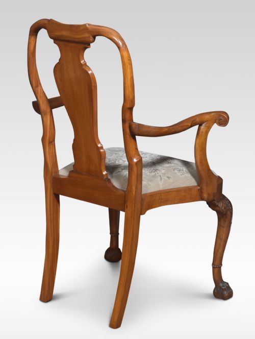 SET OF TEN WALNUT GEORGE II STYLE DINING CHAIRS - ADDITIONAL PHOTO 5