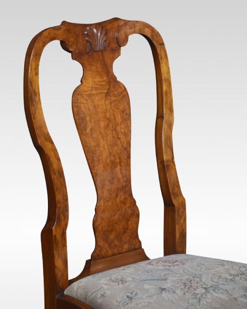 SET OF TEN WALNUT GEORGE II STYLE DINING CHAIRS - ADDITIONAL PHOTO 8