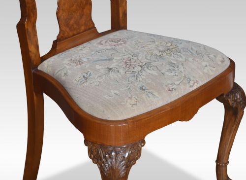 SET OF TEN WALNUT GEORGE II STYLE DINING CHAIRS - ADDITIONAL PHOTO 9