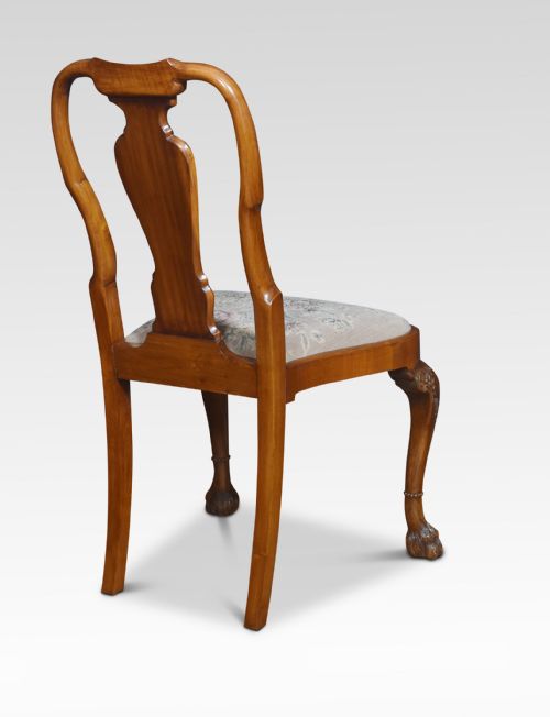 SET OF TEN WALNUT GEORGE II STYLE DINING CHAIRS - ADDITIONAL PHOTO 10