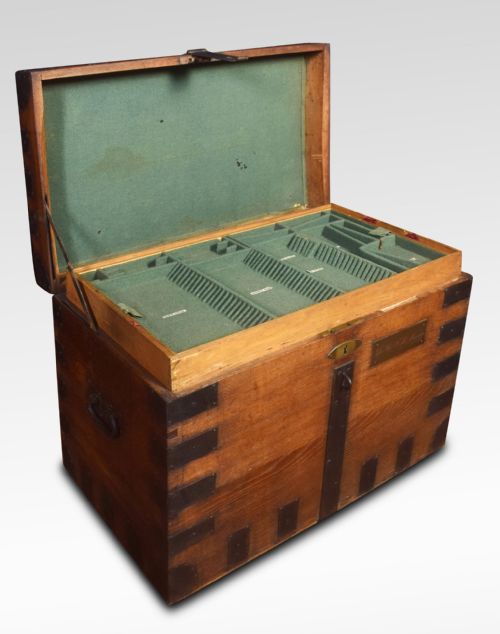 19TH CENTURY OAK AND METAL BOUND SILVER CHEST - ADDITIONAL PHOTO 4