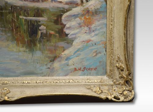 OIL ON CANVAS OF A CANADIAN WINTER LANDSCAPE - ADDITIONAL PHOTO 1