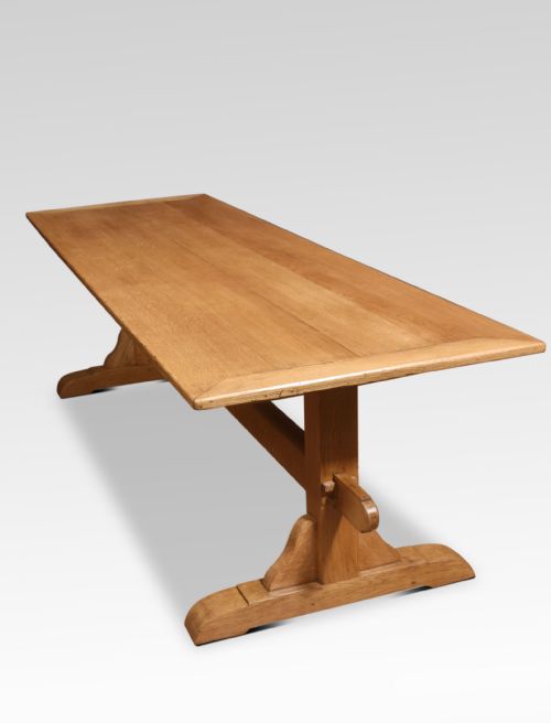 LARGE OAK PLANK TOP REFECTORY TABLE - ADDITIONAL PHOTO 2