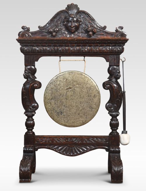 carved oak dinner gong - CATEGORY: ANTIQUE MISCELLANEOUS - DATED 19TH CENTURY