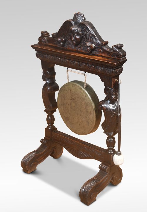 CARVED OAK DINNER GONG - ADDITIONAL PHOTO 3
