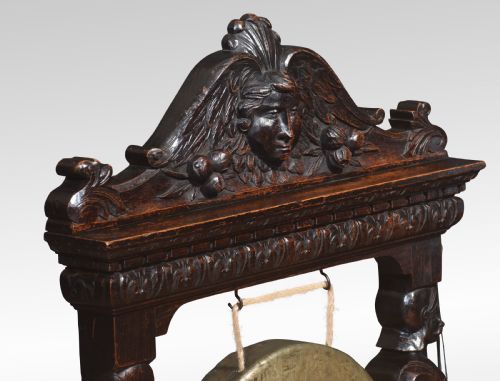CARVED OAK DINNER GONG - ADDITIONAL PHOTO 4