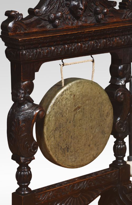 CARVED OAK DINNER GONG - ADDITIONAL PHOTO 6