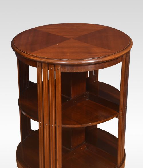 CIRCULAR MAHOGANY REVOLVING BOOKCASE - ADDITIONAL PHOTO 1