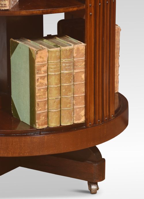 CIRCULAR MAHOGANY REVOLVING BOOKCASE - ADDITIONAL PHOTO 2