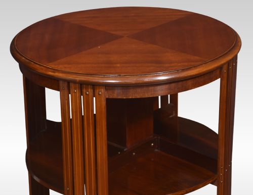 CIRCULAR MAHOGANY REVOLVING BOOKCASE - ADDITIONAL PHOTO 3