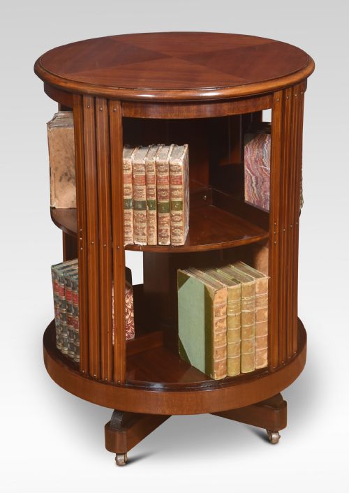 CIRCULAR MAHOGANY REVOLVING BOOKCASE - ADDITIONAL PHOTO 5