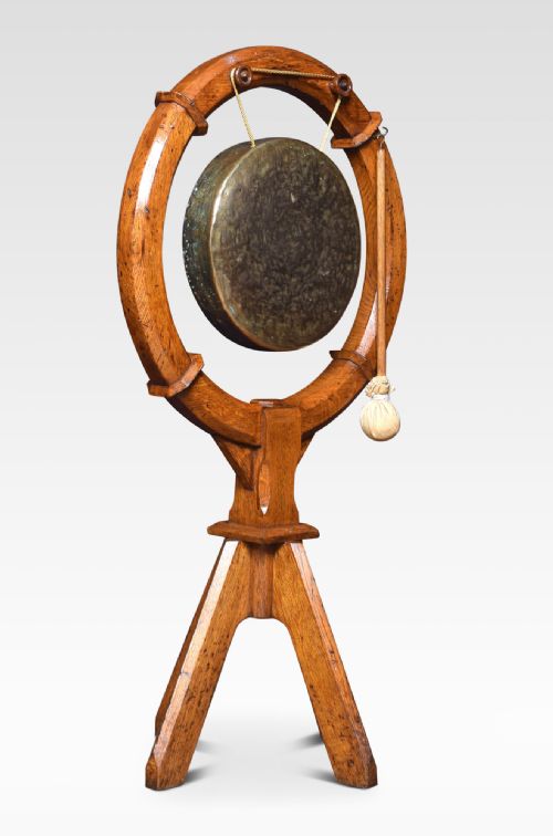 oak dinner gong - CATEGORY: ANTIQUE MISCELLANEOUS - DATED 19TH CENTURY