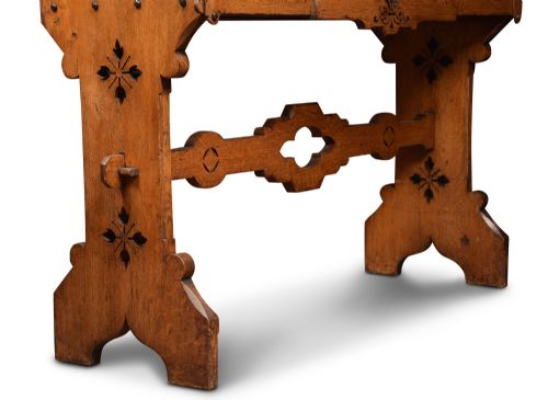 GOTHIC REVIVAL HALL TABLE IN THE MANNER OF CHARLES BEVAN - ADDITIONAL PHOTO 4