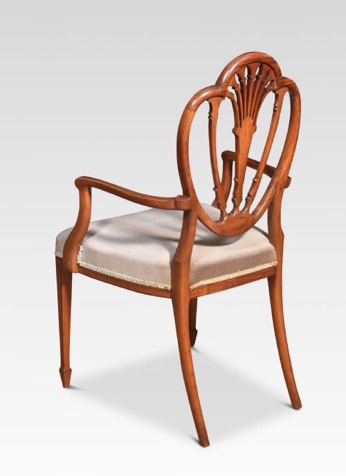 SHERATON REVIVAL SATINWOOD ARMCHAIR - ADDITIONAL PHOTO 2