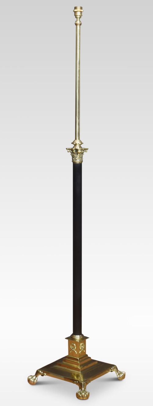 19TH CENTURY BRASS STANDARD LAMP - ADDITIONAL PHOTO 5