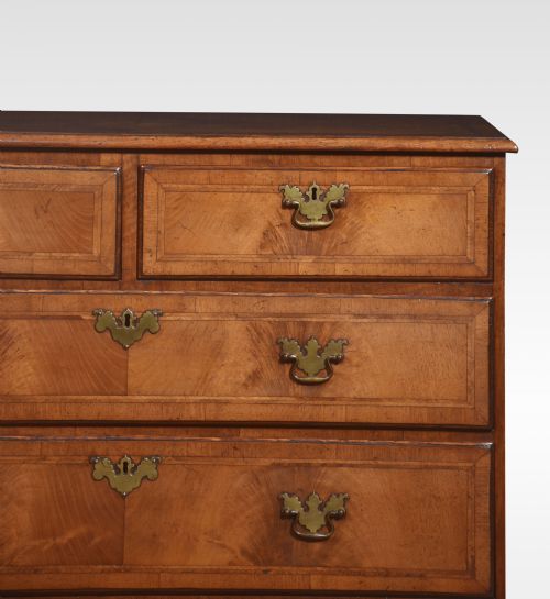 GEORGIAN REVIVAL WALNUT CHEST OF DRAWERS - ADDITIONAL PHOTO 1