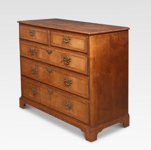 GEORGIAN REVIVAL WALNUT CHEST OF DRAWERS - ADDITIONAL PHOTO 2