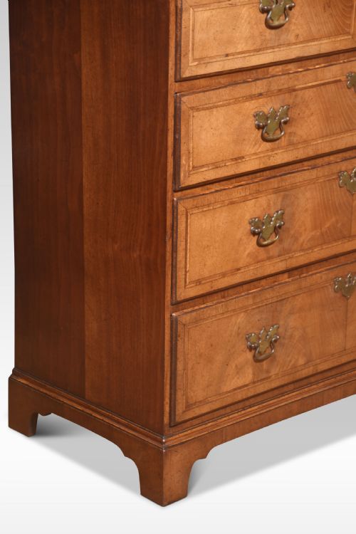 GEORGIAN REVIVAL WALNUT CHEST OF DRAWERS - ADDITIONAL PHOTO 3