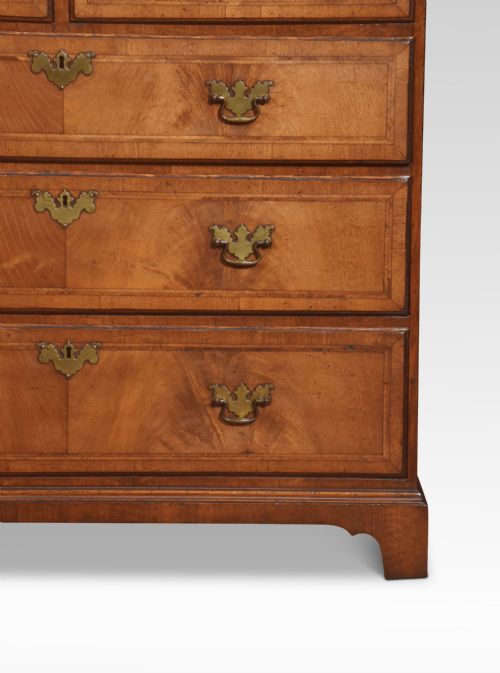 GEORGIAN REVIVAL WALNUT CHEST OF DRAWERS - ADDITIONAL PHOTO 5