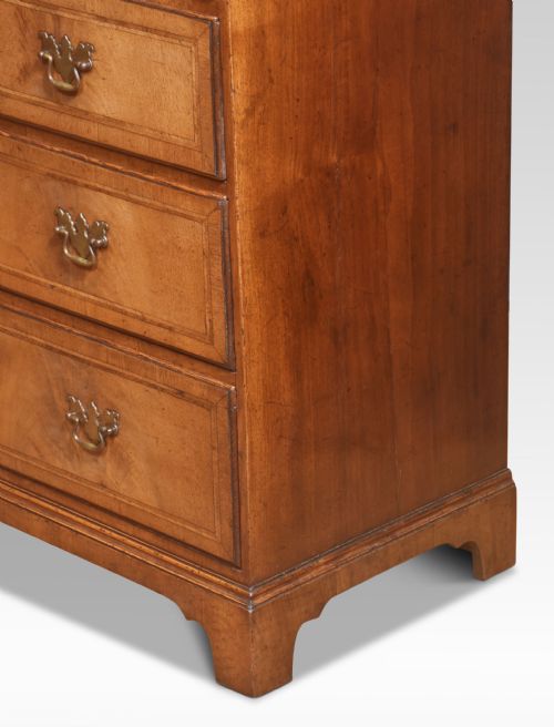 GEORGIAN REVIVAL WALNUT CHEST OF DRAWERS - ADDITIONAL PHOTO 6
