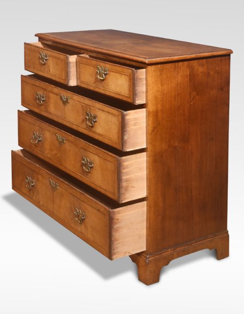 GEORGIAN REVIVAL WALNUT CHEST OF DRAWERS - ADDITIONAL PHOTO 7