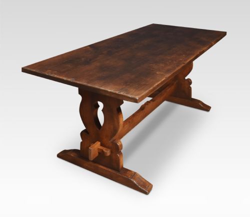 OAK PLANK TOP REFECTORY TABLE - ADDITIONAL PHOTO 3